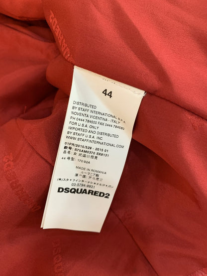 Dsquared2 Giubbino in pelle colore rosso taglia 44 - AgeVintage