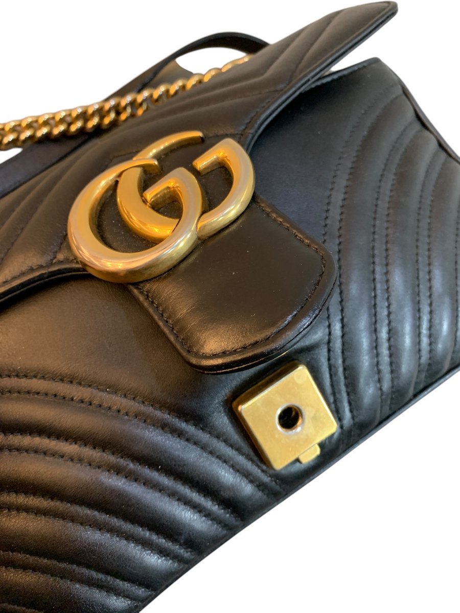 Gucci Marmont in pelle colore nera - AgeVintage