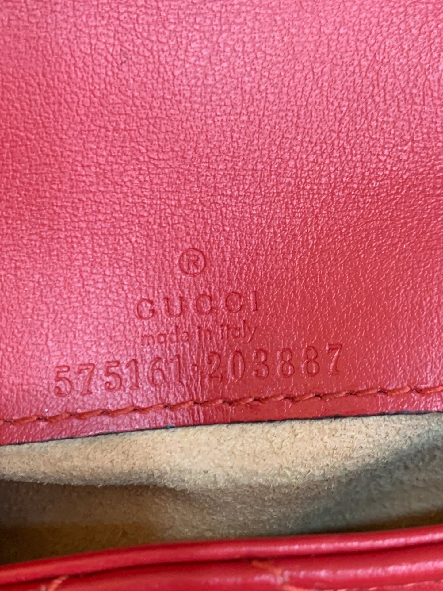 GUCCI Pochette a catena in pelle rossa 575161 - AgeVintage