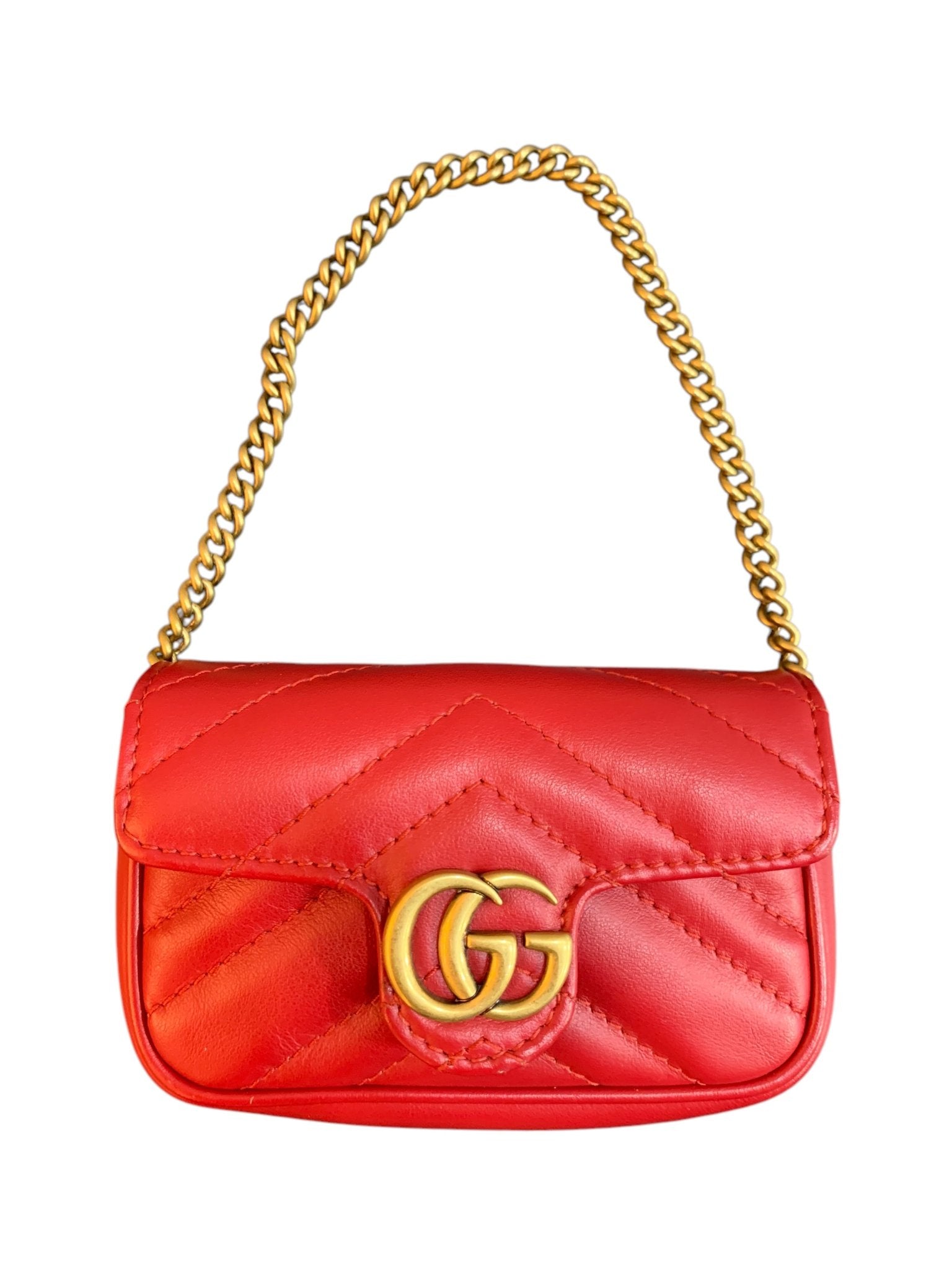 GUCCI Pochette a catena in pelle rossa 575161 - AgeVintage