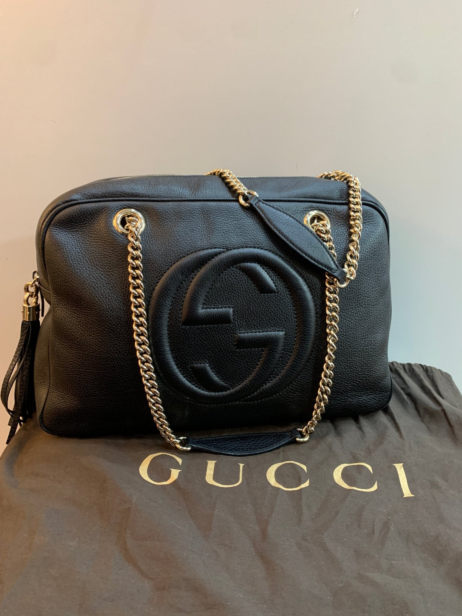 Gucci Soho Chain Tote borsa in pelle - AgeVintage