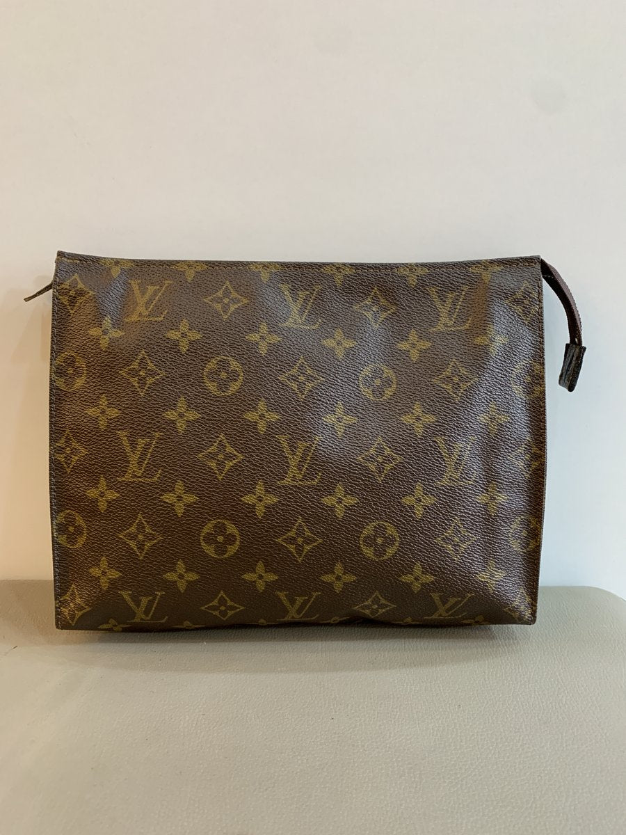 Louis Vuitton pochette toilette 25 in tela monogram - AgeVintage