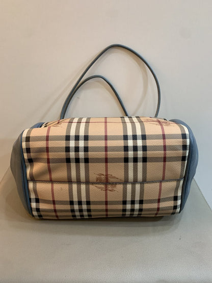 Burberry borsa a spalla in tela e pelle - AgeVintage