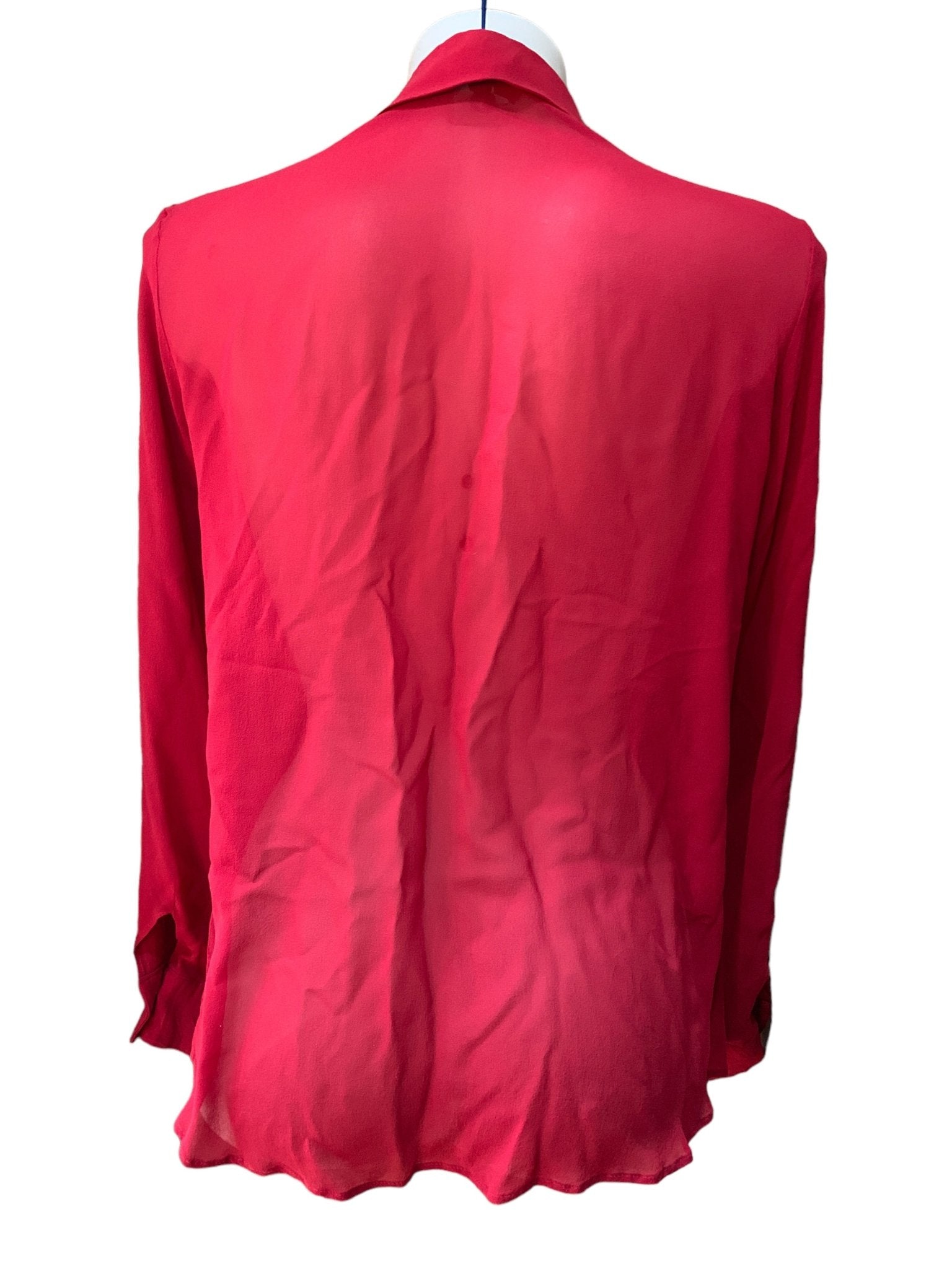 Max Mara camicia in seta rossa tg. 40 - AgeVintage